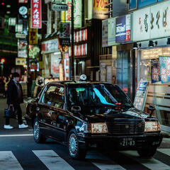 Japanese Taxi at Night